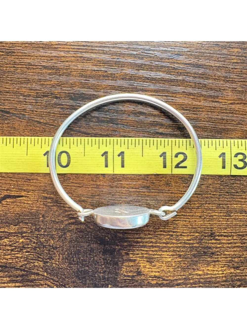 Engravable ID Bangle Bracelet Sterling Silver 925 One Size - Picture 10 of 12